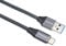 PremiumCord USB-C auf USB 3.0 Verbindungskabel 0,5m, Datenkabel SuperSpeed bis zu 5Gbit/S, Schnellladung bis zu 3A, USB 3.1 Generation 1 Typ C Stecker, Textilkabel Geflecht, Farbe Schwarz, Länge 0,5m