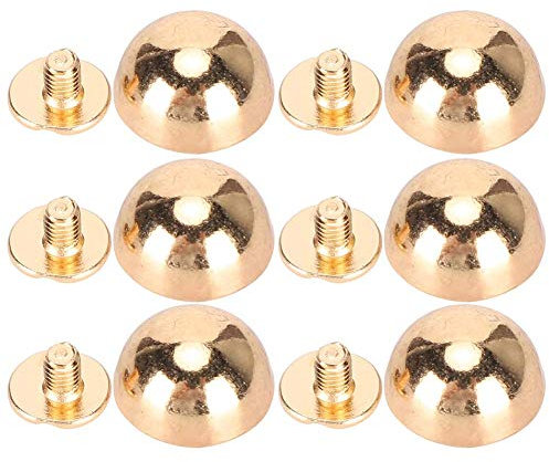 MOUMOUTEN Nieten für Leder hohlnieten Set 30 STÜCKE Rundkopfschraube Pilznieten 12mm DIY Goldene Pilzschraube Bolzenknöpfe für Tasche Schuhe Kleidung Dekor