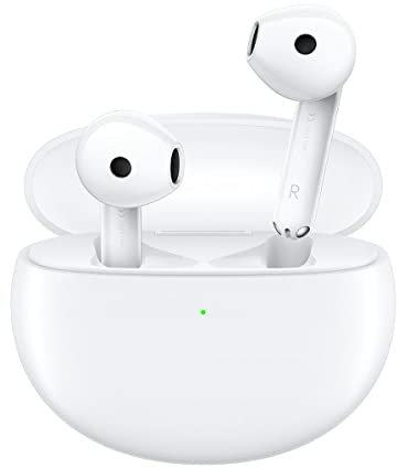 Oppo Enco Air2- Auriculares inalámbricos, Bluetooth 5.2, Cancelación de ruido, Carga inalámbrica, Batería de gran capacidad, Blanco
