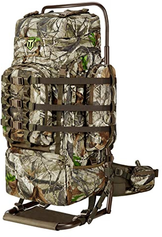 TIDEWE Hunting Backpack 5500cu with Frame and Rain Cover for Bow/Rifle/Pistol