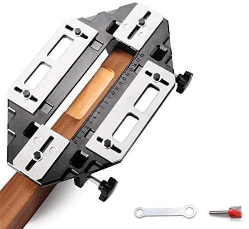 Aluminum Alloy Door Hinge Slotting Locator, Hinge Lock Accessories Installation Guide Locator,Door Hinge Jig Woodworking Hole Opener Positioning Drilling Slotter Lock Guide Plate Portable Indoor Tool