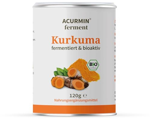 Acurmin Ferment – Fermentiertes Bio-Kurkuma-Pulver – mit postbiotischen Effekten – 1 g fermentierte Kurkuma pro Tagesdosis