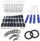 1200 Stück O Ring Dichtungsringe, Dichtungen Set Sortiment Gummidichtungen 24 Größen Unterlegscheibe Gummischeiben Dichtungs Gummi Ringe Kit Schwarz Hydraulic Plumbing Dichtungssatz mit Pick und Haken