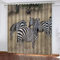 Gardine Vorhänge 2 Stück x 110 B x 215cm H Tier&Grasland Zebra Verdunklungsvorhang Verdunklungsgardinen mit Ösen