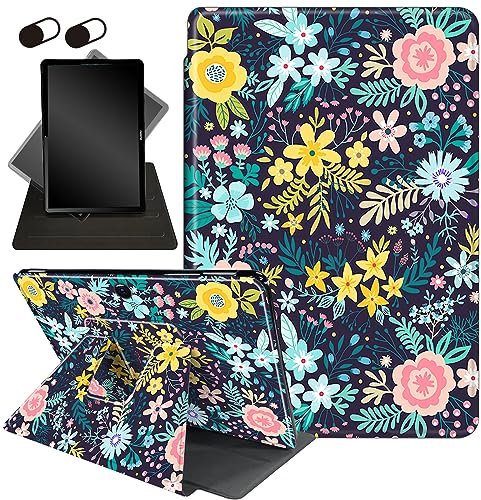 Case for 13 Inch Microsoft Surface Pro 9 / Pro 9 5G (2022 Release),360 Degree Swiveling Stand Protective Cover with Auto Sleep/Wake,for Surface Pro 9 13 2022 Tablet,Blooming Flowers Floral