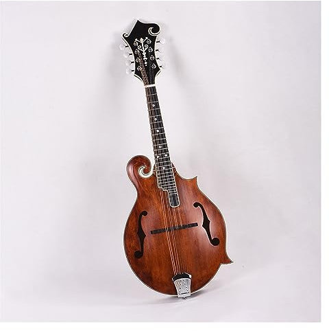 Handgefertigte Akustische Mandoline Im F-Stil, 8 Saiten, Massive Fichtendecke, Flammenahorn-Kopfplatte Mandolinen für Erwachsene