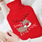 ASSUGO Weihnachtsgeschenke wärmflasche, 2l große wärmflasche mit bezug, geschenke für frauen hot water bottle, wärmflasche kuschelig für Erwachsene und Kinder (Weihnachts Hirsch)