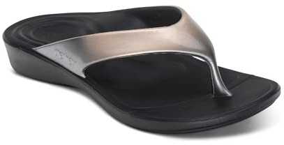 Aetrex Maui Flips ortopedisk sandal för kvinnor (metallisk ombre, EU-storlekssystem, vuxen, dam, siffror, medium, 40)