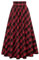 Weihnachten Mittelalter Rock Rockabilly Swing mit Taschen Winter Plaid Skirt Rot Schwarz Plaid S