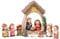 ESSECMBS Light Up Christmas Nativity Scene Silhouette Holy Family Figurine Set Resin Jesus Christ Statues Tabletop Ornament Christmas Decorations Indoor (Colorful, One Size)