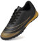 VTASQ Fußballschuhe Jungen Kunstrasen Fussballschuhe Kinder Professionelle Athletics Trainingsschuhe Indoor Outdoor Sportschueh Teens Football Schuhe Unisex Schwarz Gold EU 36