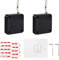 WYRGQIQN 2 Pièces Ferme-portes Automatiques, Sans Perforations, Avec Cordon de Serrage, Fermeture Automatique pour la plupart des portes (Noir 1000 g)