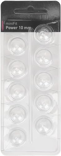 EWANTO miniFit 10er Blister 10 mm Power wie Oticon Kuppeln Schirmchen für oticon miniFit Ex-Hörer