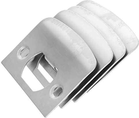 WOONEKY Stainless Steel Door Strike Plate Deadbolt Strike Plate for Internal Doors
