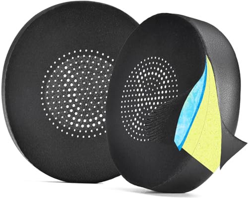XBERSTAR Gel-Ersatz-Ohrpolster für Jabra Elite 45h Evolve2 65 UC kabellose Kopfhörer mit weicherem Protein-Leder-Schaumkissen, kühlende Ohrenschützer