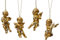 Christbaumschmuck Keramik 8cm - Engel Figur zum Aufhängen - 1 Stück Sortiert - Weihnachtsbaum Anhänger für Weihnachten - Christbaumanhänger & Weihnachtsbaumschmuck - Engelchen Gold