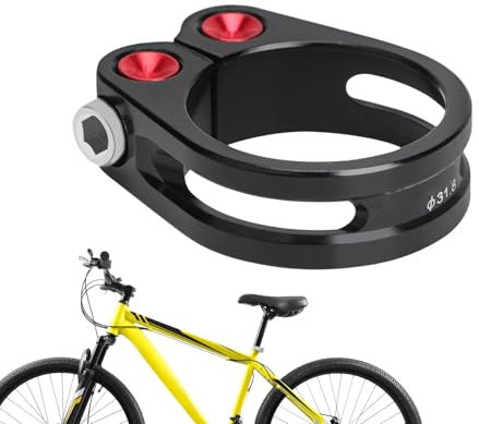 Abrazadera de asiento – Collar de tija de sillín de 31,8/34,9 mm para asiento, accesorios de anillo de abrazadera de tija de sillín negro, abrazadera de tija de sillín de bicicleta, liberación rápida