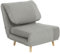 HOMCOM 2-in-1 Schlafsofa Schlafsessel Verstellbar Klappmatratze Gästebett im Cord-Optik, für Schlafzimmer, Wohnzimmer Grau 82 x 89 x 83 cm