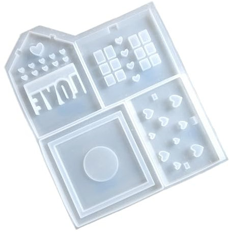 XANHOY Valentins Day Silicone House Ornament Making Mold per candela e luci notturne con cuore e disegni della casa