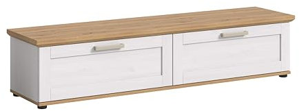 xonox.home Wohnzimmer Verona Lowboard TV-Board Wohnwand-Element TV-Schrank in Sibiu Lärche Nb. Absetzung Artisan Eiche Nb., ca.164x37x40 cm