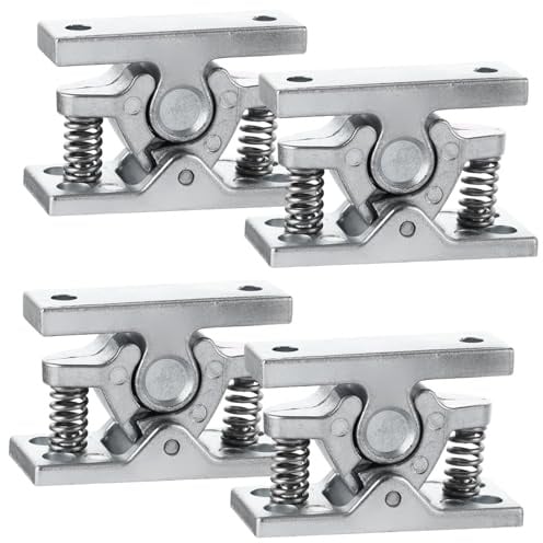 LOLYSIC 4 Stück Zinklegierung Türfeststeller, Türhalter mit Federn, Edelstahl wohnwagen Türfeststeller, Schwerlast-Türstopper, Wohnmobil Zubehör, Türstopper für Garten, Schlafzimmer, Wohnzimmer,Garage