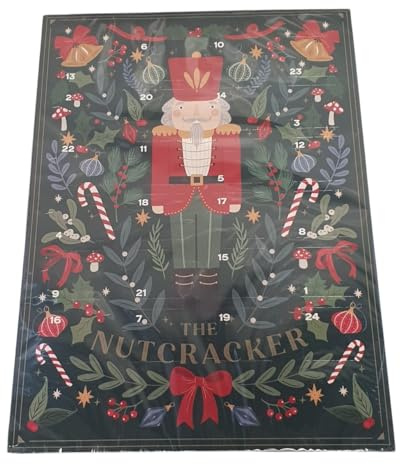 Nutcracker Milk Chocolate Flavoured 24 Door Countdown Box with Classic Soldier Nutcracker Design Festive Seasonal Treat (Single Pack (50g))