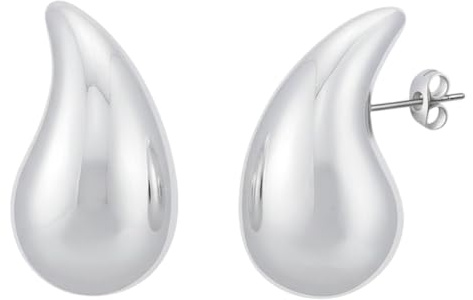 Karma NH11355105 Ohrringe Tropfen Silber Edelstahl Damenohrringe Ohrhänger Ohrschmuck Damenschmuck Ohrschmuck Damen wasserfest hypoallergen