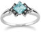 Gemondo 925 Sterlingsilber Art-Deco Topas Markasit Ring