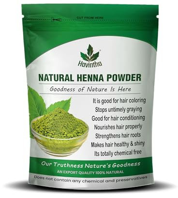 Havintha natural polvo de henna para el pelo 8 oz, producto de, lawsonia inermis natural, 227g