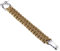 DonDon Herren Survivalarmband Paracord Outdoor Armband geflochten beige
