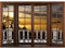Runa Art Fototapete Fenster Sonnenuntergang 352 x 250 cm Vlies Tapeten XXL Moderne Wandtapete Wohnzimmer Schlafzimmer Braun Gelb 9383011b