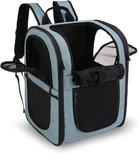apollo walker HundeRucksack und KatzenRucksack für Große/Kleine Haustiere(2-15KG) - Gepolsterter Rückenstütze Hundetasche Atmungsaktiver Netz-Tierrucksack für Wandern, Reisen, Outdoor Blau