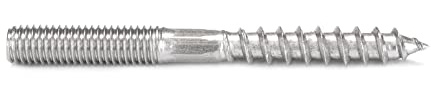 Stockschraube/Gewindeschraube M8 x 80mm aus Edelstahl V2A, für Holz inkl. metrischem Gewinde (M8 x 80mm, 4 Stück)