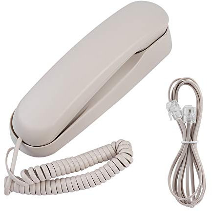 Mini Telefono Fisso No Caller ID Installazione a Muro/Scrivania Telefono a Filo per L'Ufficio Hotel
