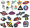 22 Stück Flicken Patches, Woohome Planetenserie Patch Zum Aufbügeln Patch Sticker Applikationen Zum Nähen Oder Aufbügeln für Kleidung, Jacken, Rucksäcke, Jeans, Hut