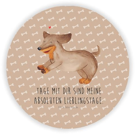Mr. & Mrs. Panda Magnet Hund Dackel - Geschenk, Kühlschrankmagnet, Sprüche, Magnete, Dachshund, kühlschrankmagnete, Herz, rundmagnet