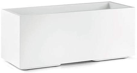 VECA SPA Vaso Fioriera Matheria da 100cm di Design Moderno (Bianco)