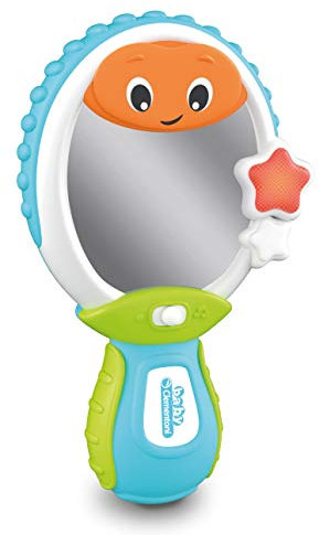 Clementoni - 17329 - Babyspiegel - Spiel für die Kindheit - Italienisches elektronisches Sprechendes Spielzeug (Batterien enthalten), Kinder 9-36 Monate