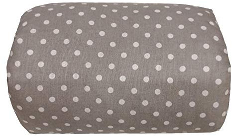 EMI&SAM Stillkissen Reisekissen für ARM Stillmuff kleines Armpolster Baumwolle Mini Still Muff Stillen Armkissen (16. Grau - Dots)