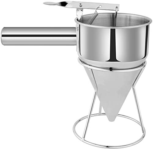 EggMr - Dispensador de panqueques de acero inoxidable con soporte ideal para magdalenas, Takoyaki o cualquier producto horneado