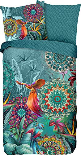 HIP Wendebettwäsche Lovise Satin Petrol Größe 200x200 cm (80x80 cm)