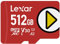 Lexar Play Tarjeta Micro SD 512GB, microSDXC UHS-I, hasta 160MB/s de Lectura, Microsd Compatible con Nintendo Switch, telefono y tableta (LMSPLAY512G-BNNAG)