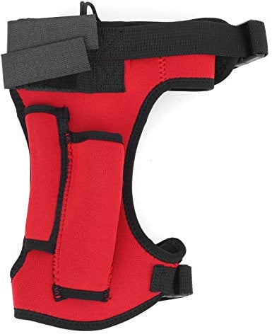 3.5MM Neoprene+Nylon Cloth 121g Red Diving Knife Wrap Sheath, Diver Knife Sheath Knife Ankle Holster, Moderate Elasticity Dive Knife Leg Strap for Diving Rescue Outdoor Swiming
