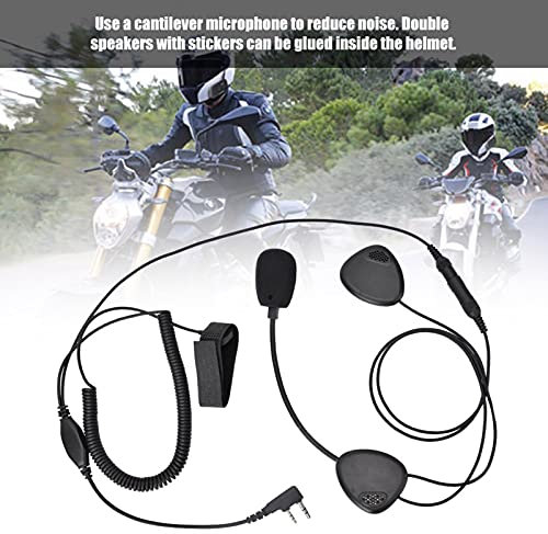 Auricolare per Moto, K Head Radio Walkie-Talkie Cuffie per Casco Impermeabile Ptt per Bicicletta