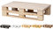 Table basse d'appoint en palettes neuves, style rustique vintage (100 x 60 cm, finition brute)