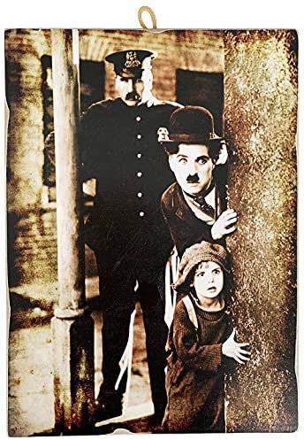 KUSTOM ART Tableau Peintures De Style Vintage Acteurs Célèbres Charlie Chaplin Acteur Drôle. Impression Sur Bois Pour Décor Restaurant Pizzeria Trattoria Bar Hôtel Auberge
