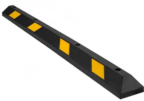 TMS PRO SHOP Radstopp Park-It, Parkplatzbegrenzer, schwarz/gelb, reflektierend, 180 cm Länge aus Kunststoff, Art.-Nr. 607106 | Parkstopper | Parkplatzbegrenzer | Radstopper