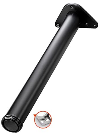 limiao123 Lot de 1 Pieds Noir Support de Table Réglable Ø60mm pieds de table réglables en hauteur en métal pour plans de travail de cuisine Pieds de Bureau de Bar (higth 80cm)