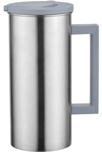 1.8 Liter Large Stainless Steel Water Pitcher Jug Drinks Juice Beverage Jugs Grey