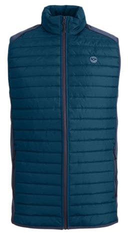 Bestseller A/S JJEMULTI Gilet pour homme avec col NOOS Bleu Sailor Taille S, Bleu Sailor, S
